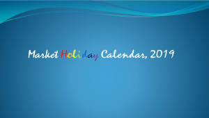 Market Holiday Calendar 2019 - NSE