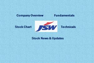 JSW Steel - Company Overview, Stock Chart, Technicals, Fundamentals, Stock News & Updates